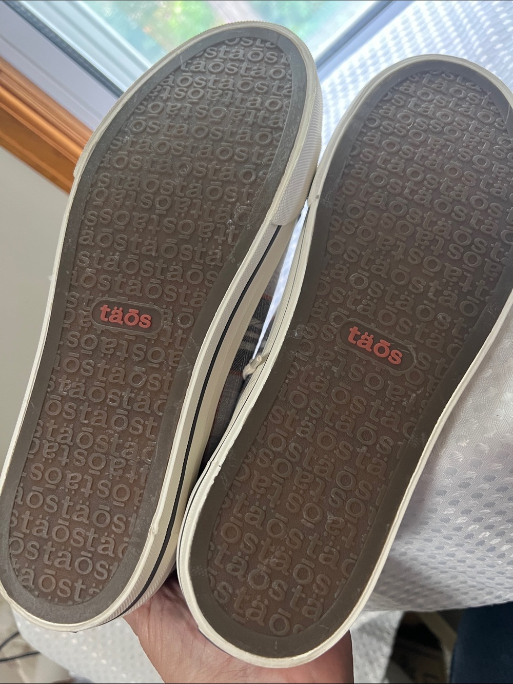 Taos Footwear Plaid Sneakers in Gray, Tan and Rust Z Soul - Picture 5 of 9